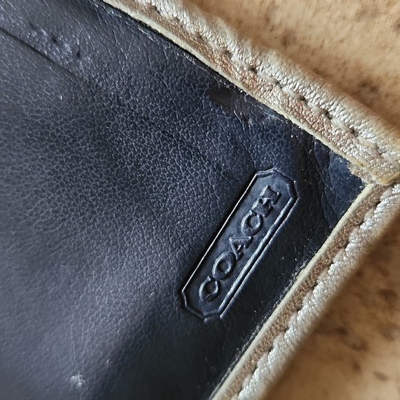 Coach Brown And Gold Card Wallet - Picture 3 of 10